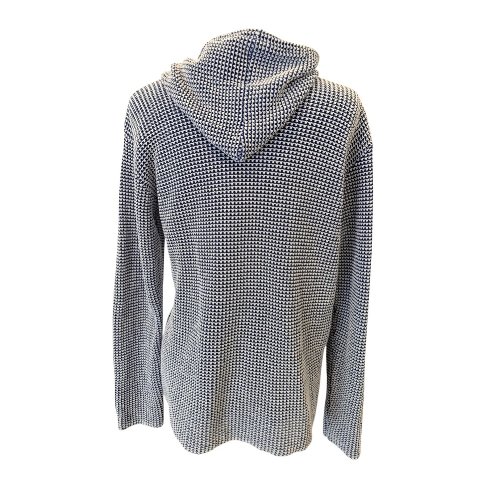 Olympic Grigoropoulos Blue White Cotton Greek Artisan Full Zip Hoodie M Vintage - Picture 6 of 9